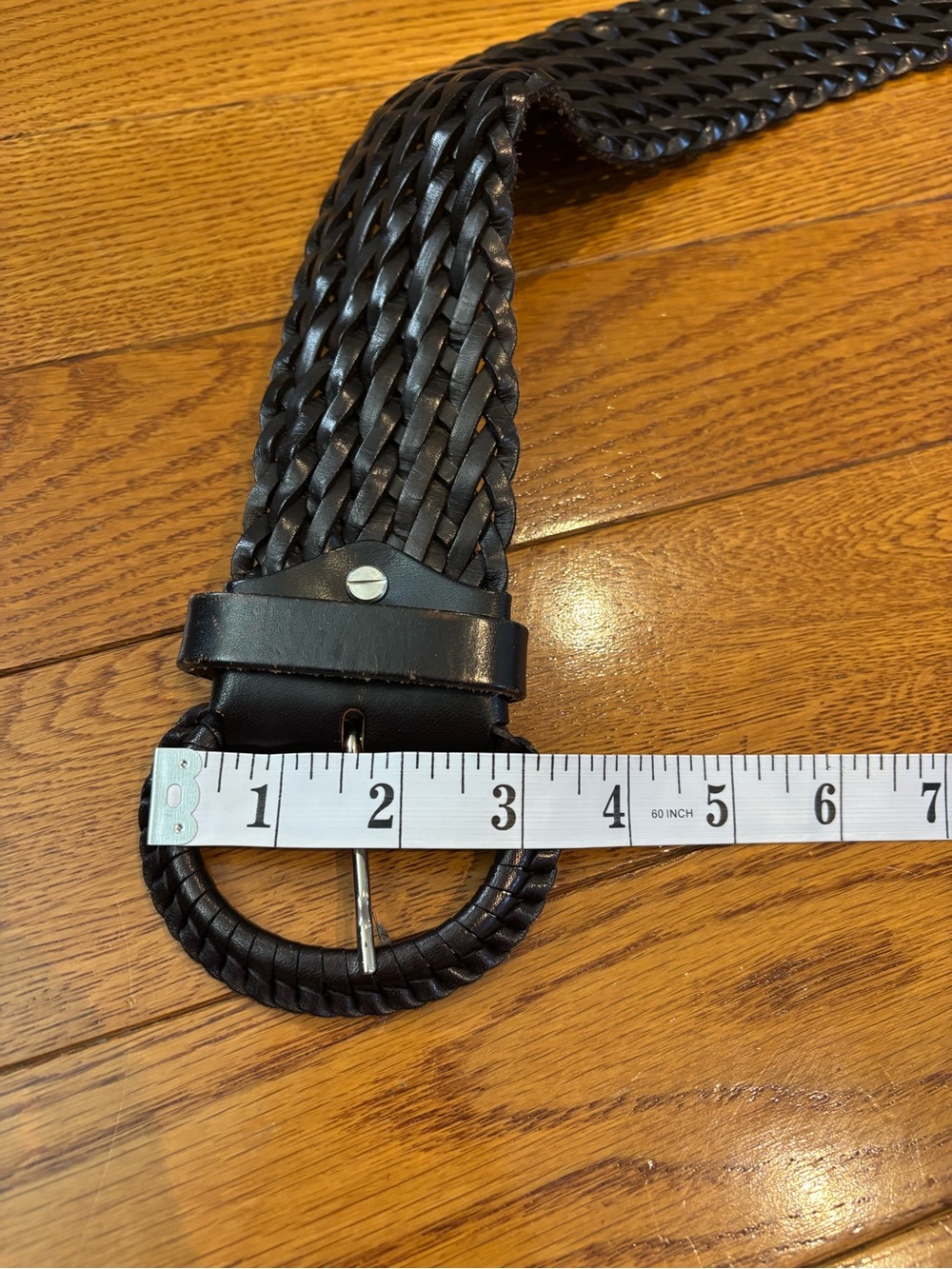 Vintage Boho Leather Braided Holt Renfrew Belt - Picture 10 of 11